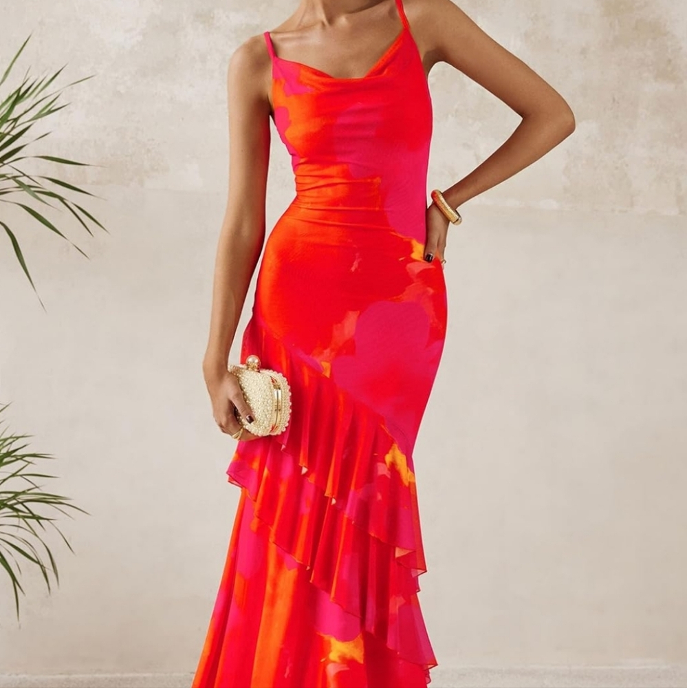 XL Maxi Ruffle Dress